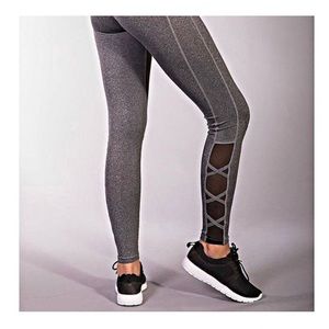 Gray Mesh Pocket Leggings